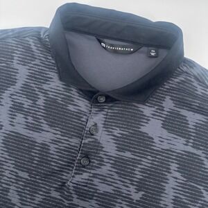Travis Mathew Men's XXL Polo Shirt Black Grey Camo Golf Athletic Performance